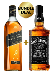 1 Btl Johnnie Walker Black Label 1 Ltr + 1 Btl Jack Daniel's Ltr