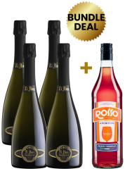 Buy 4 Bottles Ti Amo Prosecco Brut 75Cl, Get 1 Free Bottle Rosso Italiano Aperitivo 1L